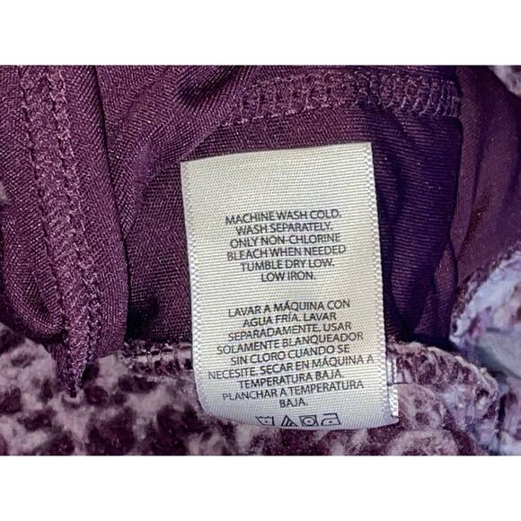 Time & Tru Women's Size XS Purple Pearl 3 / 4 Zip Up Pull Over Fleece Sweater - Picture 5 of 5